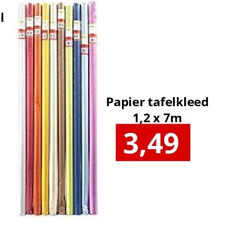 Papier tafelkleed 1,2 x 7m