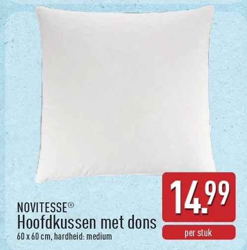 Hoofdkussen met dons