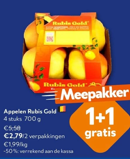 Appelen Rubis Gold 4 stuks 700 g