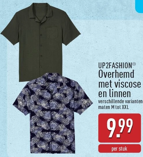 Overhemd met viscose en linnen