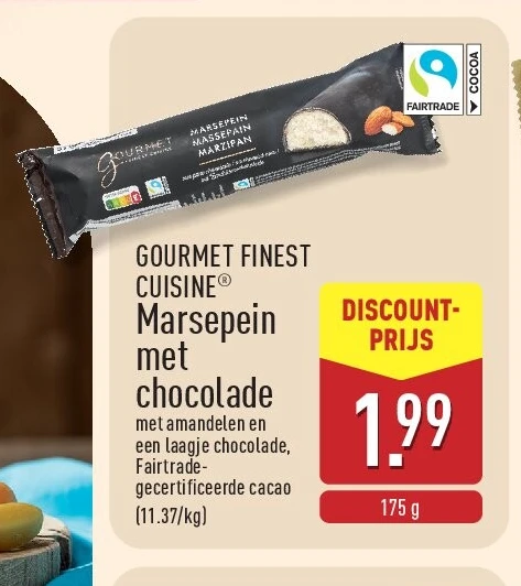 Marsepein met chocolade