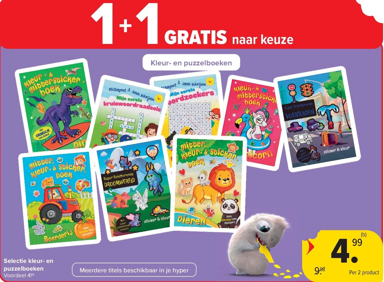 Selectie kleur- en puzzelboeken