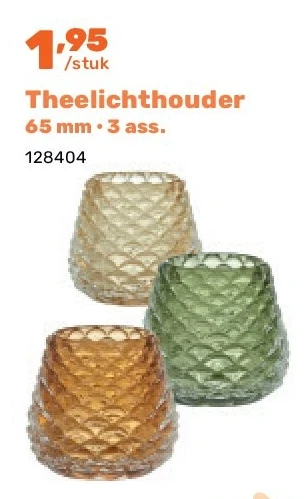Theelichthouder 65 mm • 3 ass.