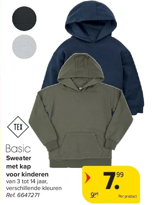 Sweater met kap voor kinderen