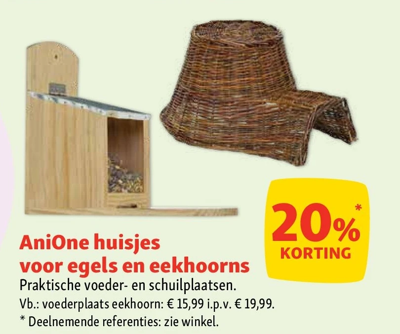 AniOne huisjes voor egels en eekhoorns