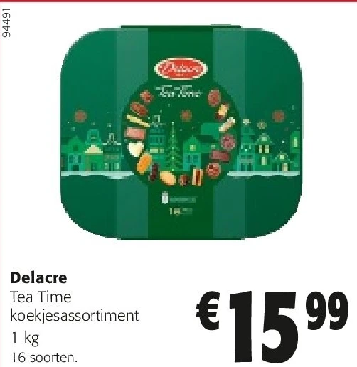 Delacre Tea Time koekjesassortiment 1 kg