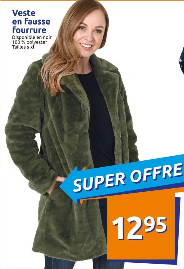 Veste en fausse fourrure