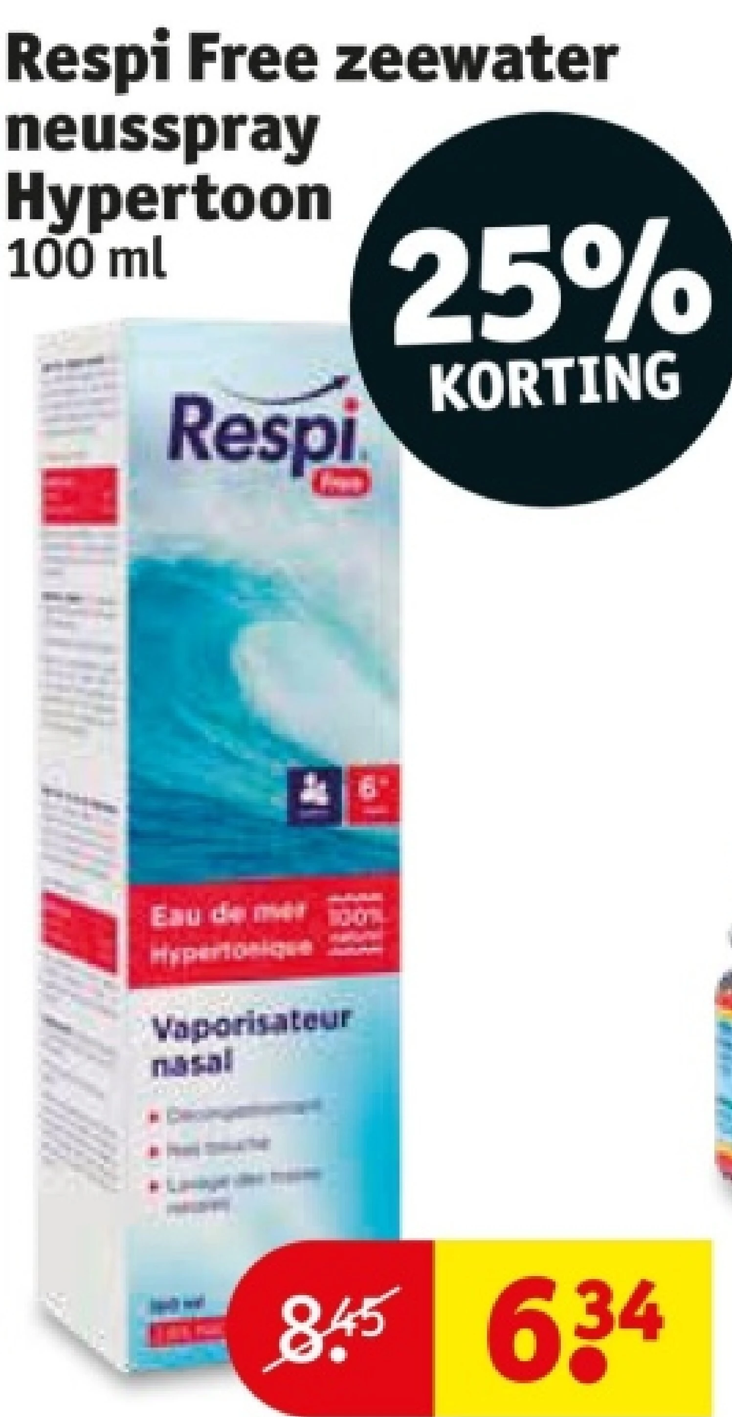 Respi Free zeewater Tiger Balm neusspray Hypertoon