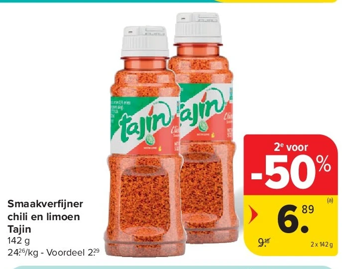 Smaakverfi jner chili en limoen Tajin