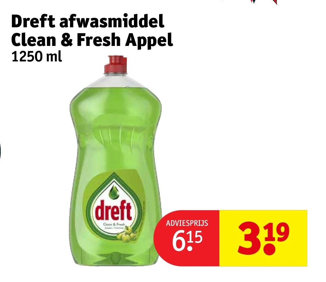 Dreft afwasmiddel Clean & Fresh Appel