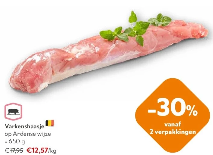 2 verpakkingen Varkenshaasje