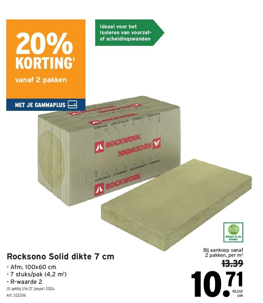 Rocksono Solid dikte 7 cm