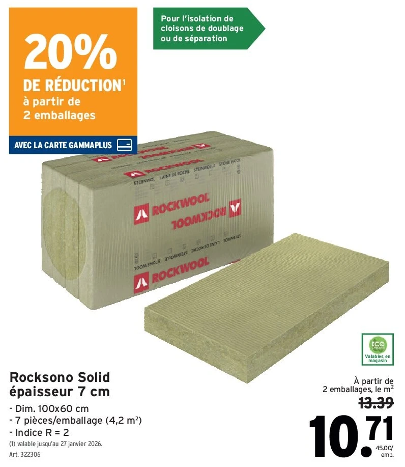 Rocksono Solid épaisseur 7 cm