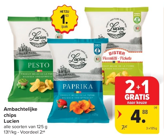 Ambachtelijke chips Lucien