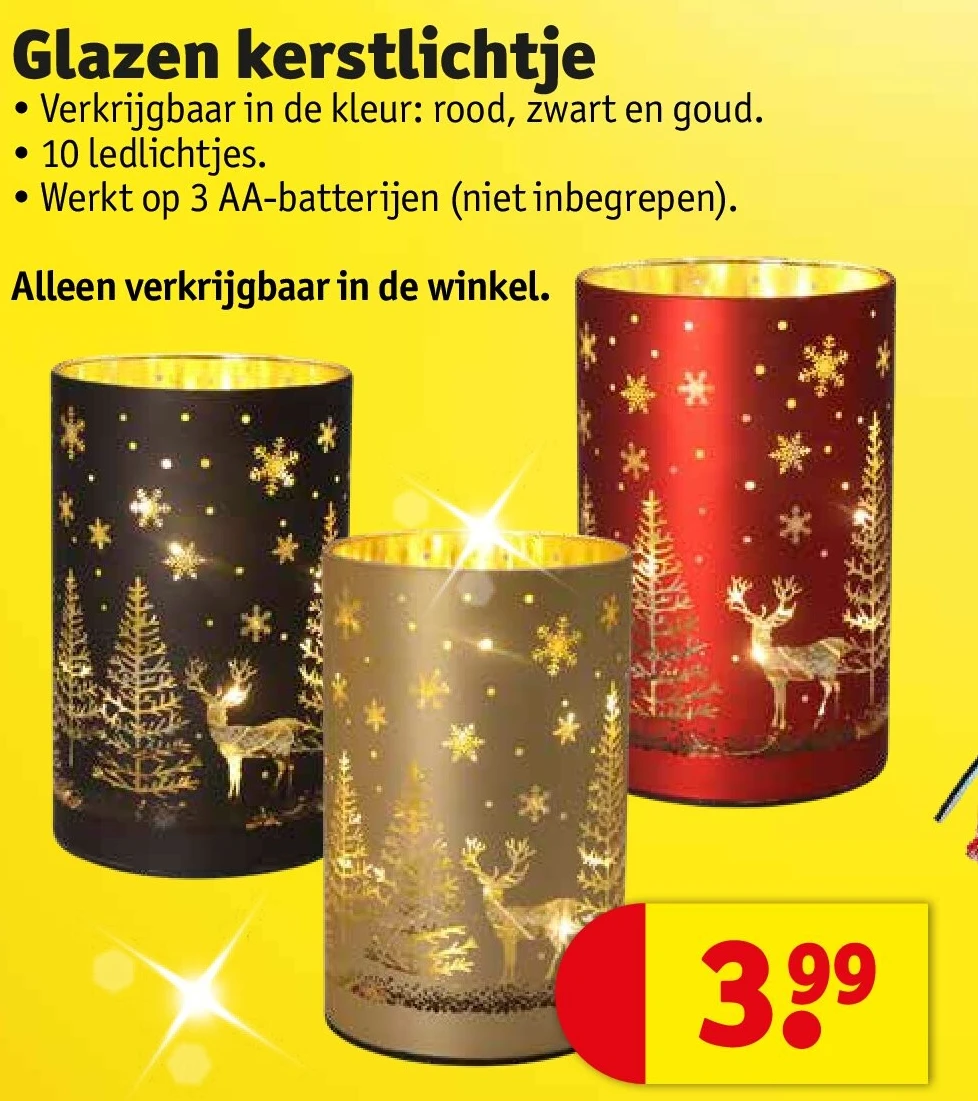 Glazen kerstlichtje