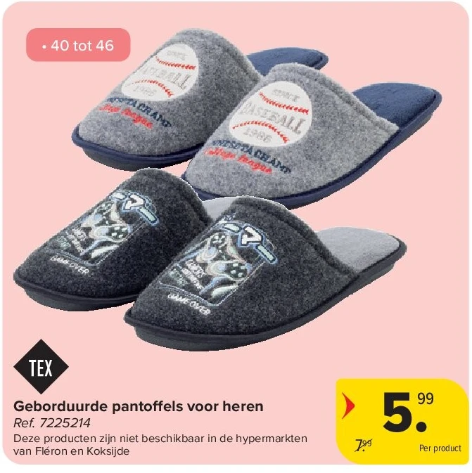 Geborduurde pantoffels voor heren