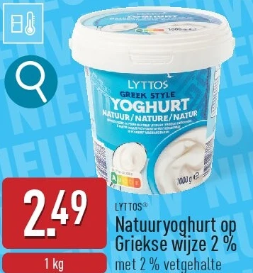 Natuuryoghurt op Griekse wijze 2 %