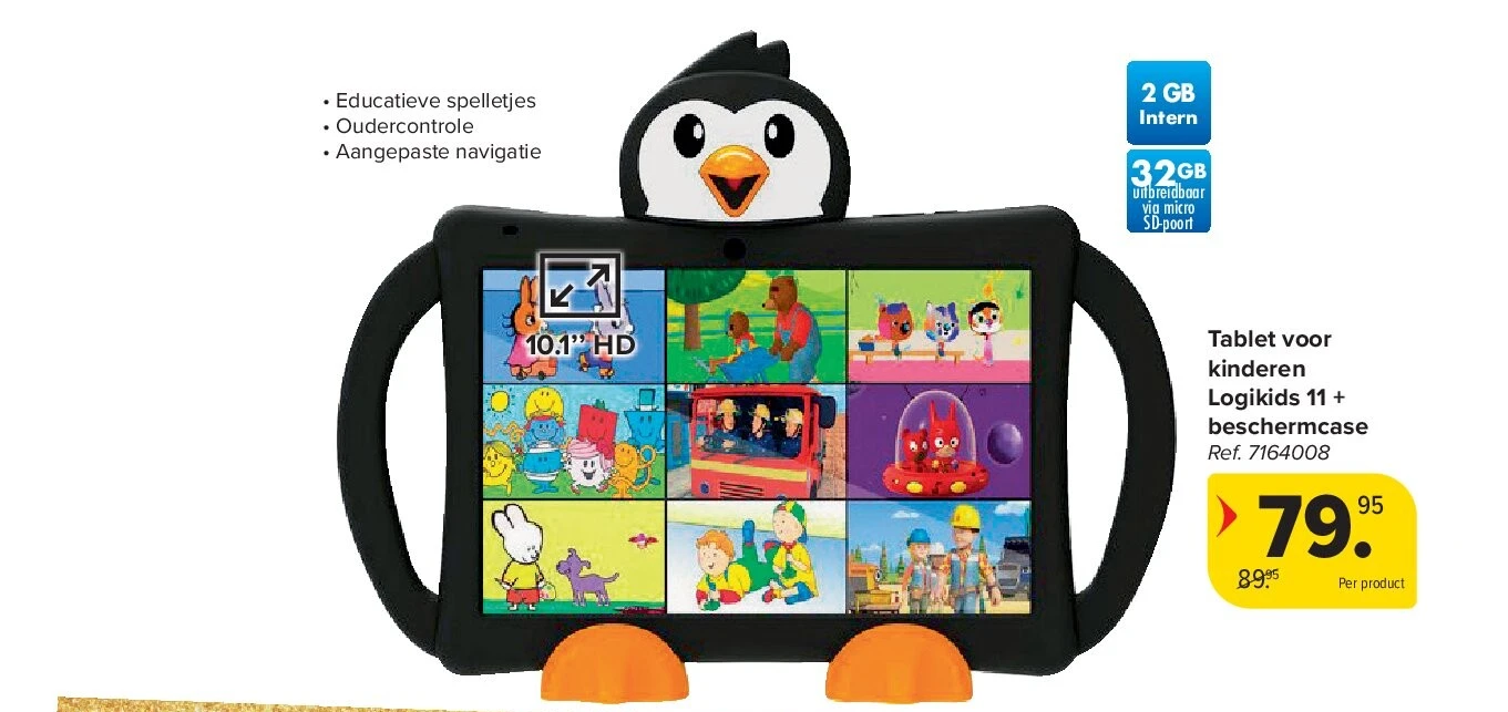 Tablet voor kinderen Logikids 11 + beschermcase