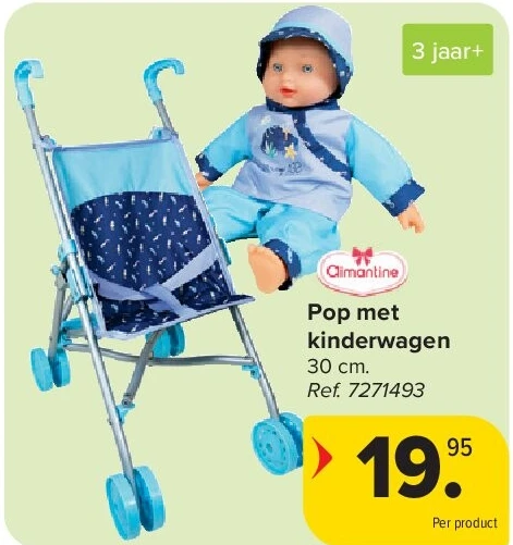 Pop met kinderwagen