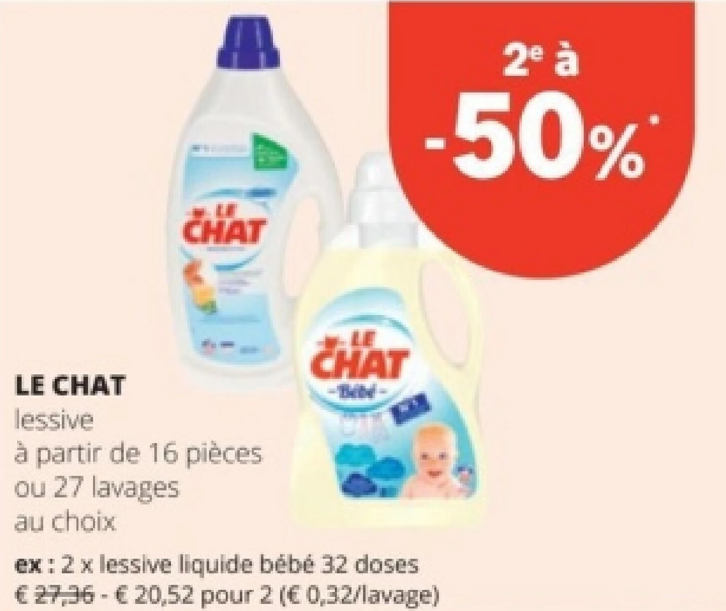 LE CHAT lessive liquide bébé 32 doses