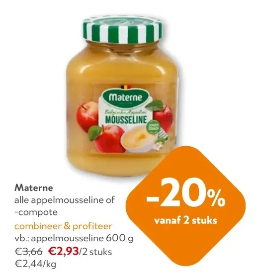 Materne appelmousseline 600 g