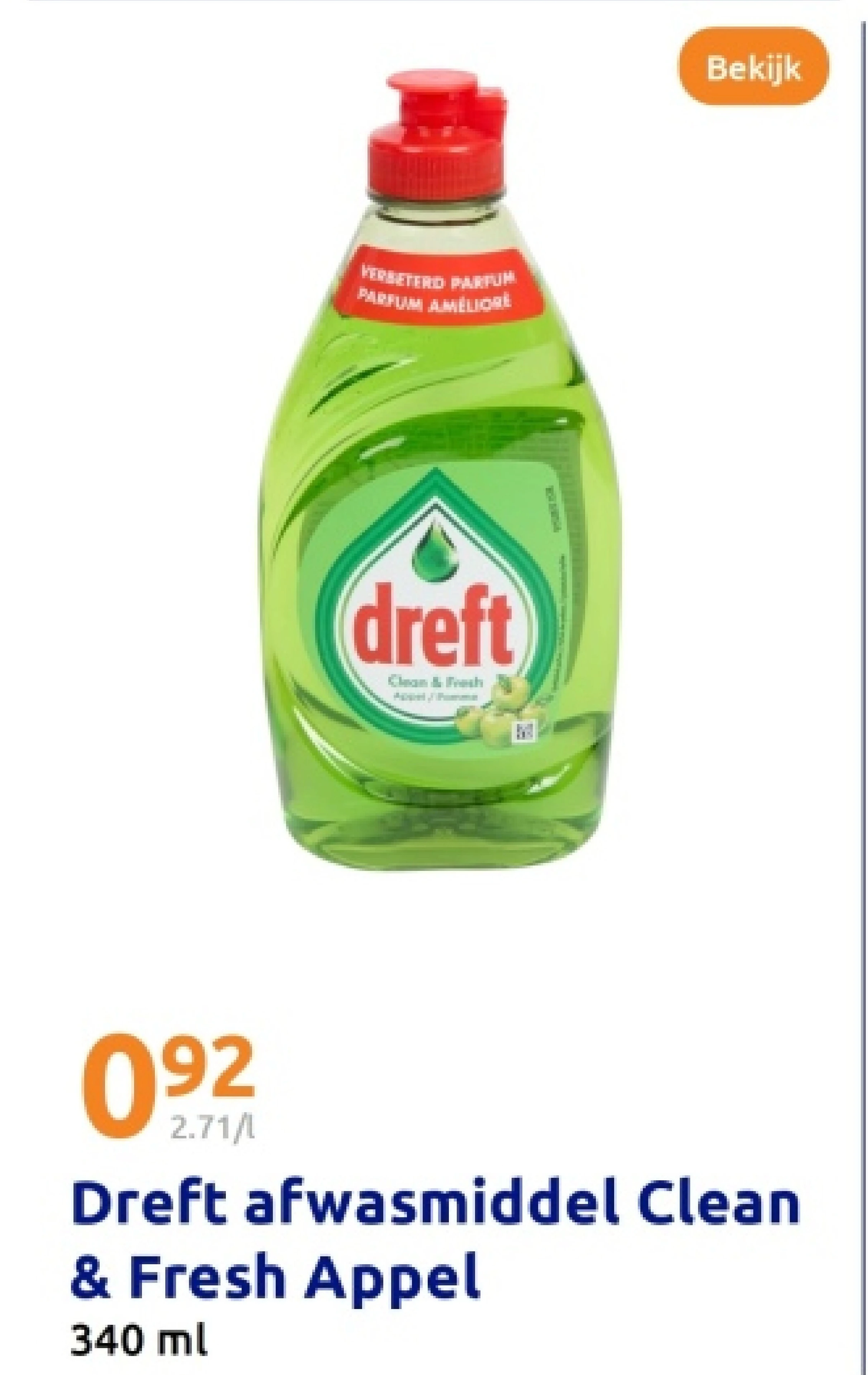 Dreft afwasmiddel Clean & Fresh Appel