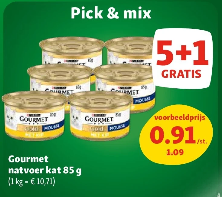 Gourmet natvoer kat 85 g
