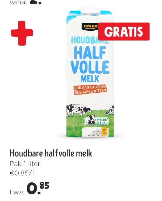 Houdbare halfvolle melk