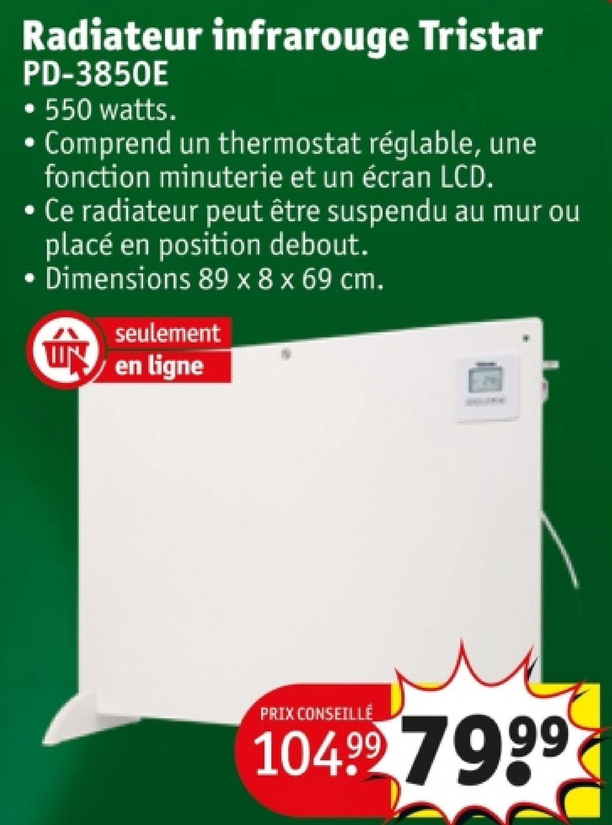 Radiateur infrarouge Tristar PD-3850Е