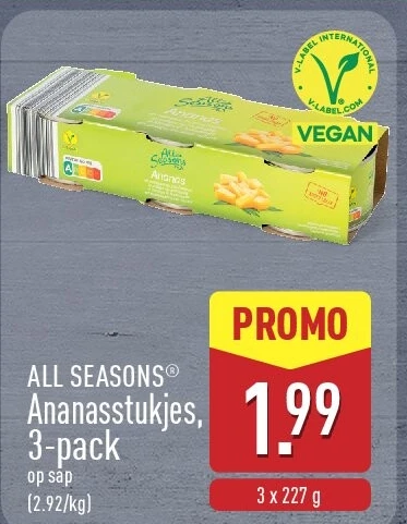 Ananasstukjes, 3-pack