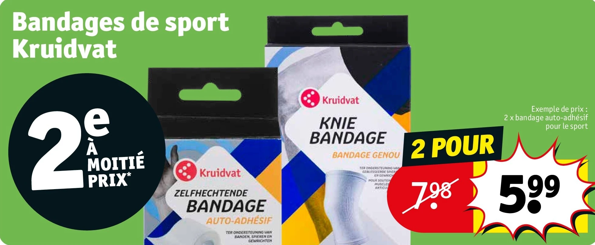 Bandages de sport Kruidvat