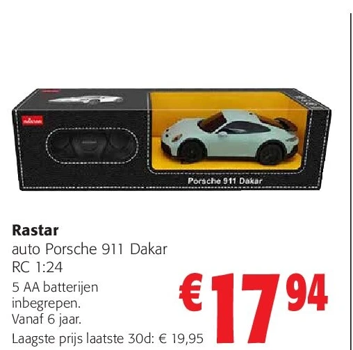 Rastar auto Porsche 911 Dakar