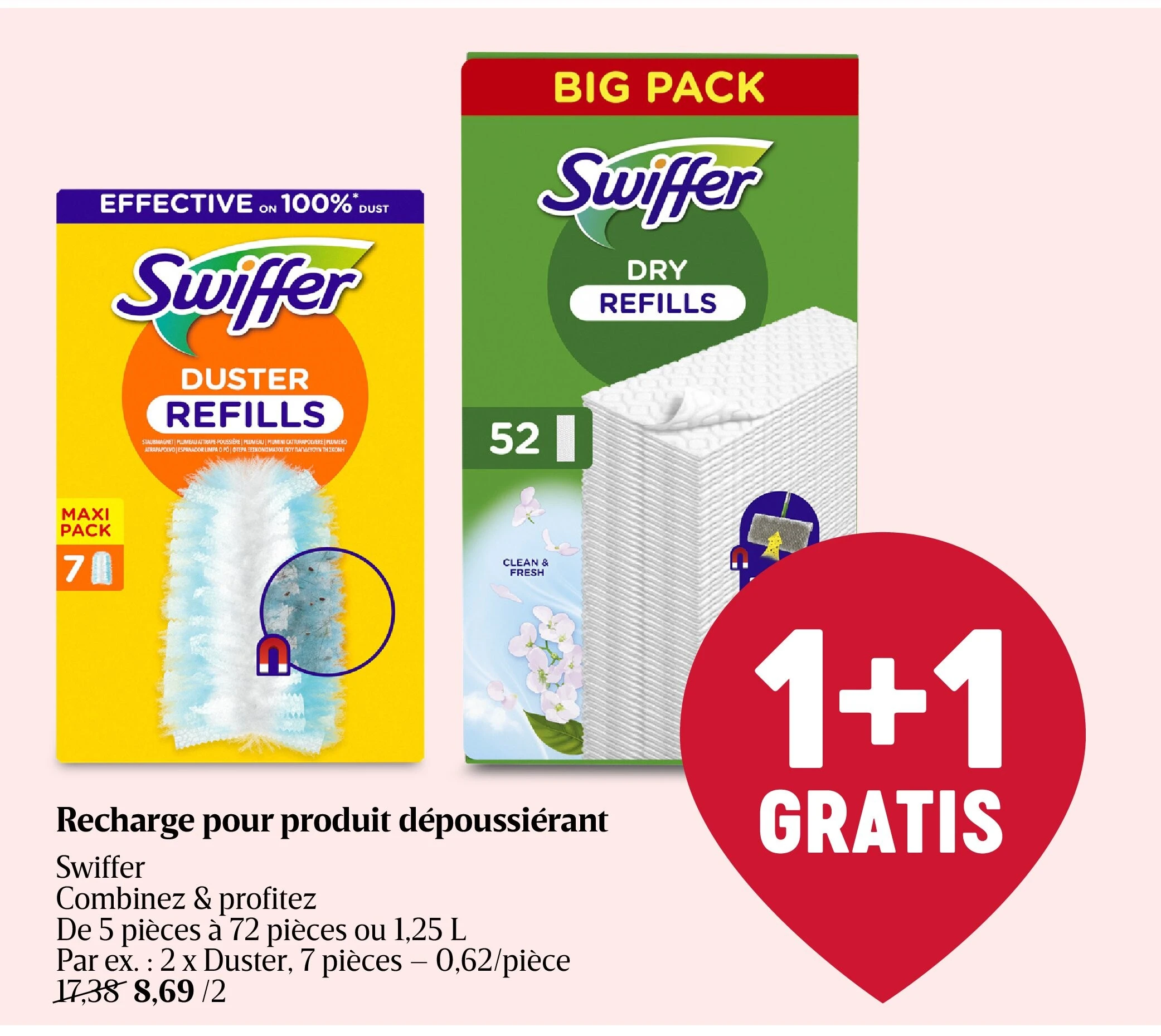 Recharge pour produit dépoussiérant
