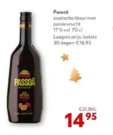 Passoã exotische likeur met passievrucht 17% vol 70 cl