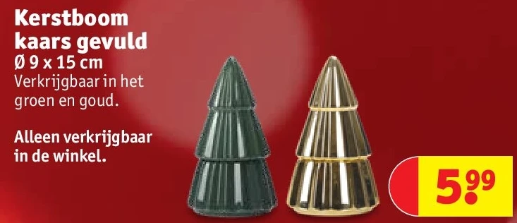 Kerstboom kaars gevuld