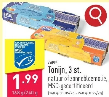 Tonijn, 3 st.