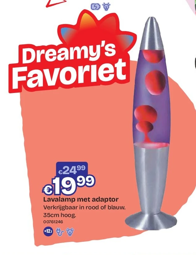 Lavalamp met adaptor