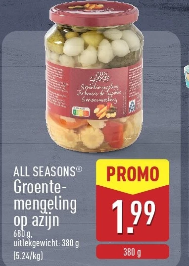 Groente- mengeling op azijn