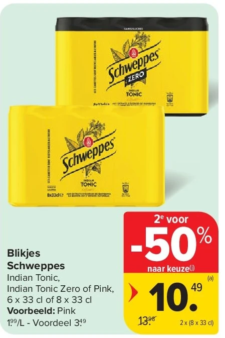 Blikjes Schweppes