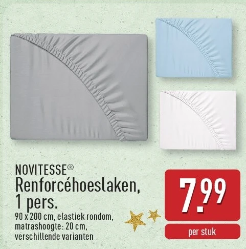 Renforcéhoeslaken, 1pers.