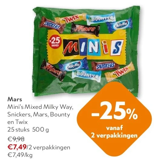 Mars -15% Mini’s Mixed Milky Way