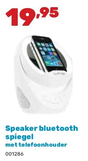 Speaker bluetooth spiegel met telefoonhouder