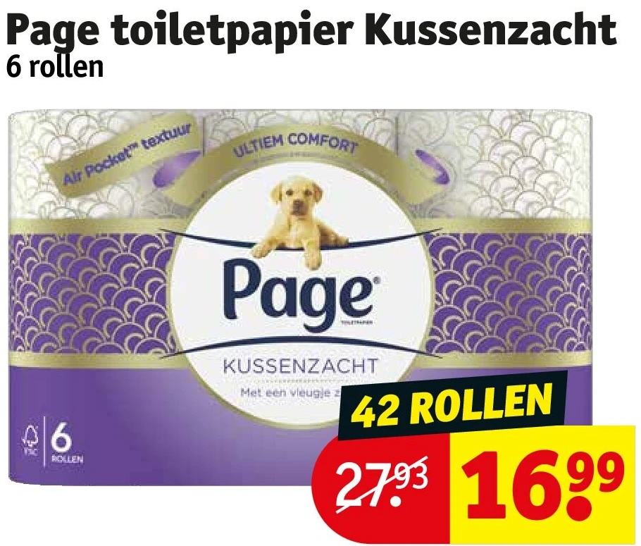 Page toiletpapier Kussenzacht