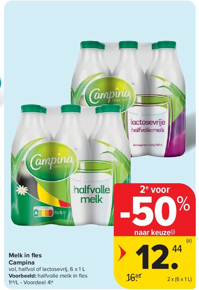 Melk in fl es Campina