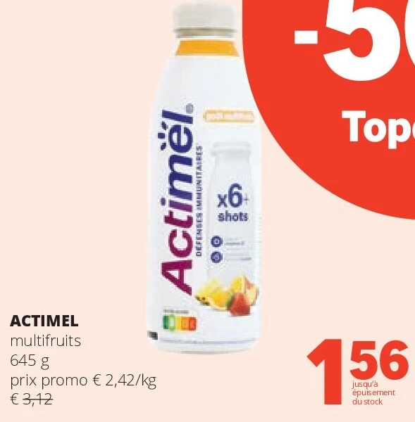 ACTIMEL multifruits 645 g