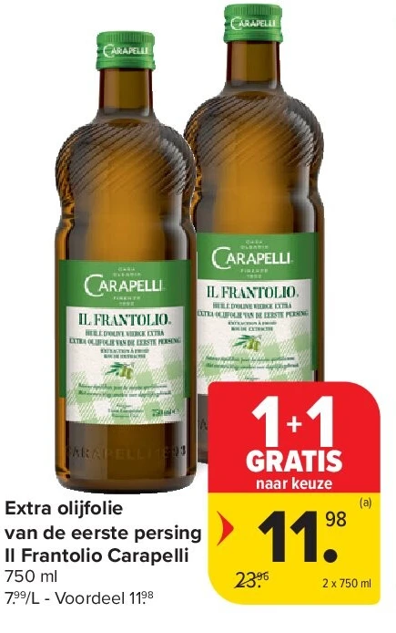 Extra olijfolie van de eerste persing Il Frantolio Carapelli
