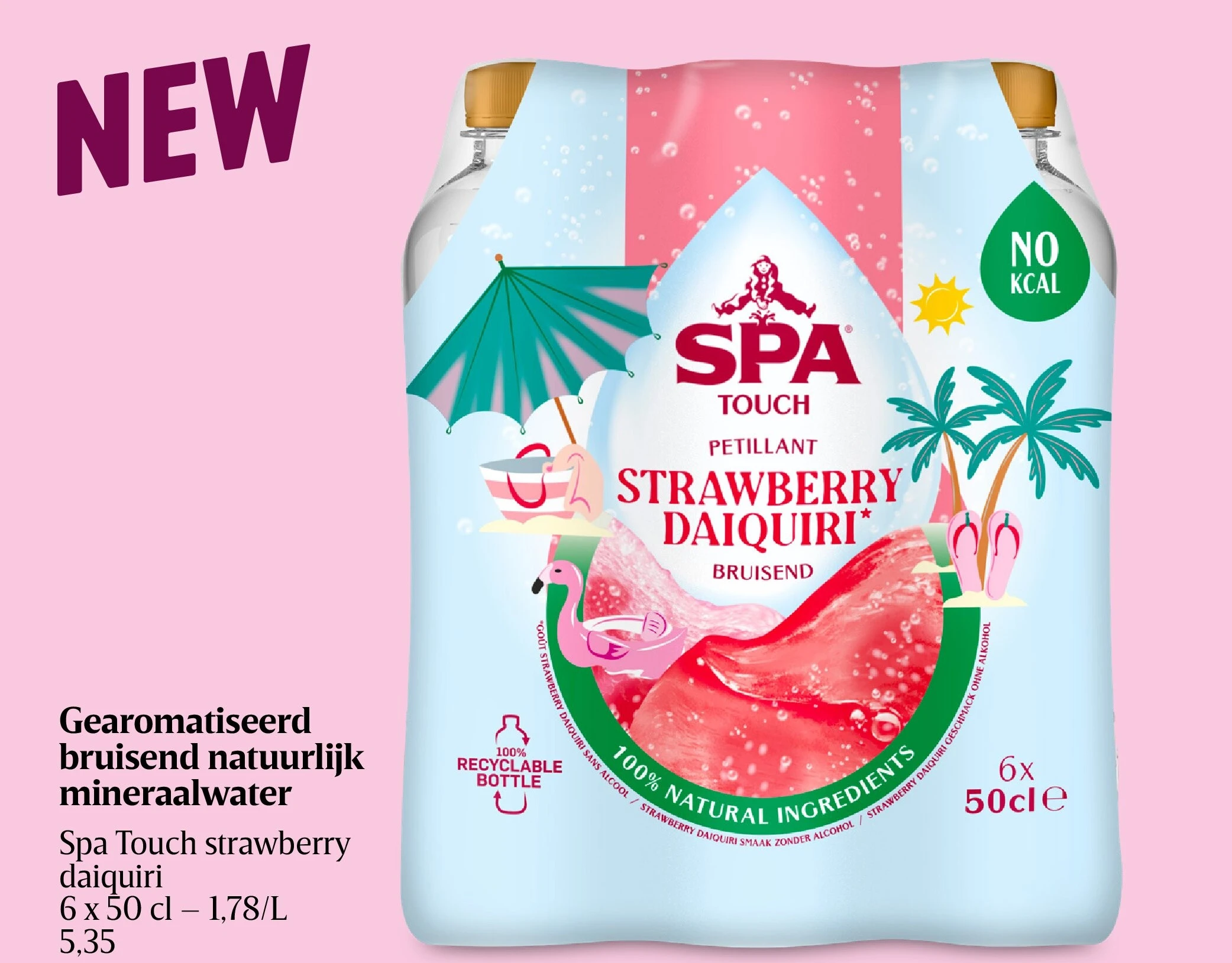 Gearomatiseerd bruisend natuurlijk mineraalwater