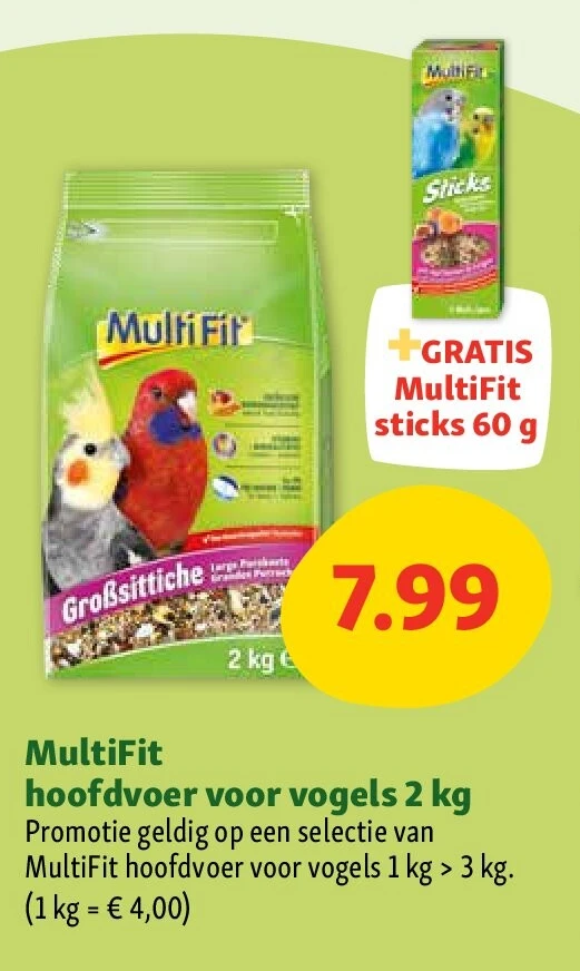 MultiFit hoofdvoer voor vogels 2 kg