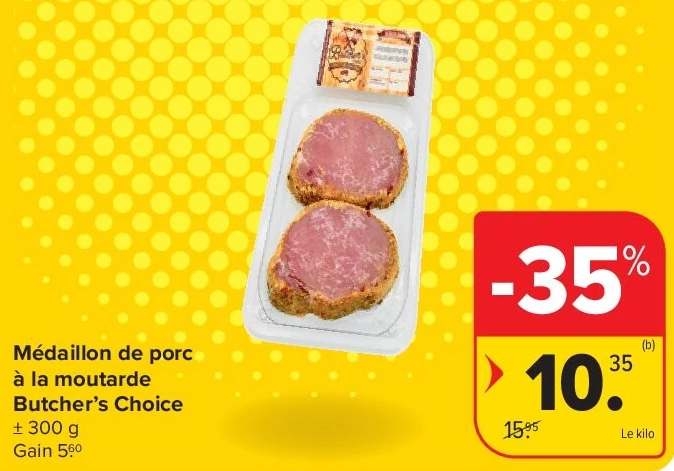 Médaillon de porc à la moutarde Butcher’s Choice