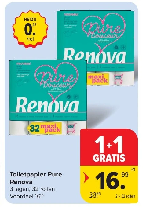 Toiletpapier Pure Renova